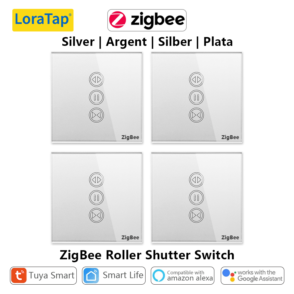 Smart Curtain Motor Zigbee - Tuya Smart Life 실버 커튼 블라인드
