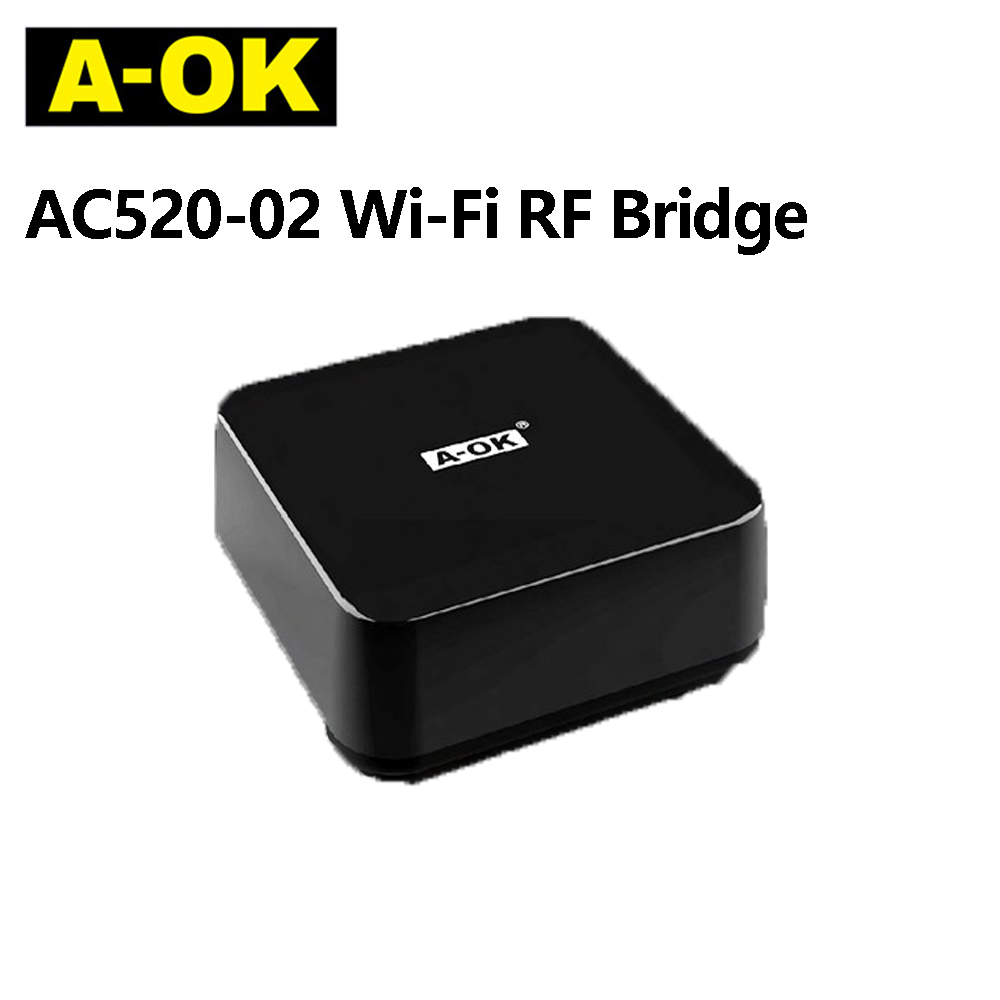 Smart Curtain Motor Tuya App - A-OK AC520-02 Wifi 브리지 RF 박스