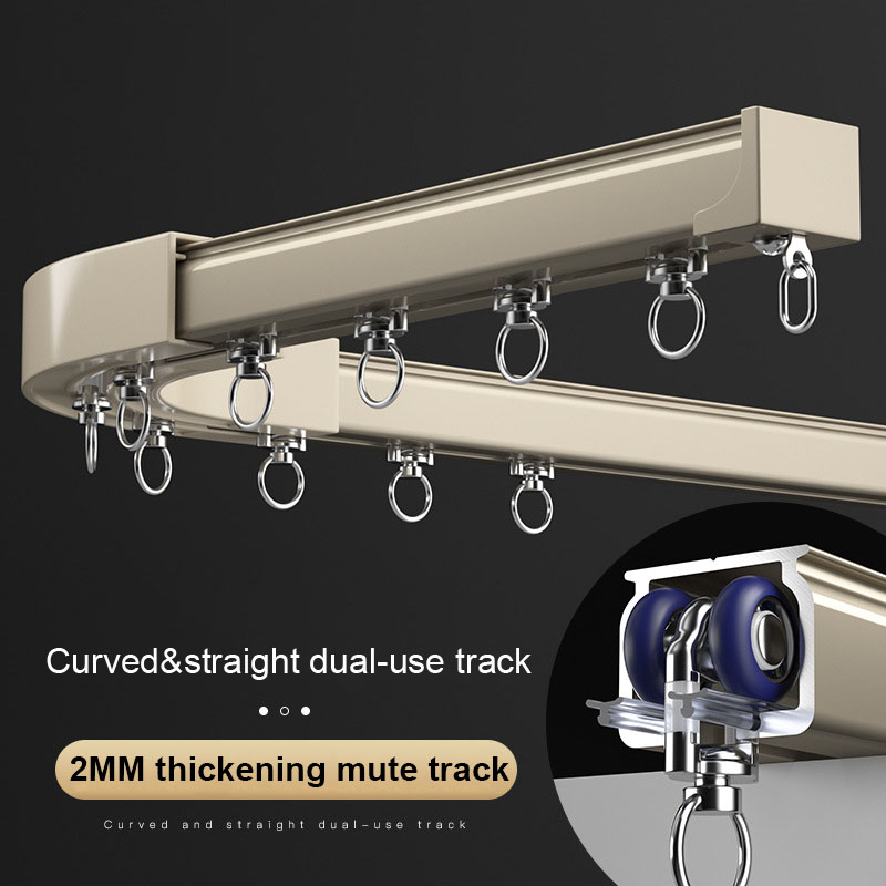 Curtain Track Ceiling Mount Aluminum - 2.6mm 두꺼운 커튼 트랙 단일 이중