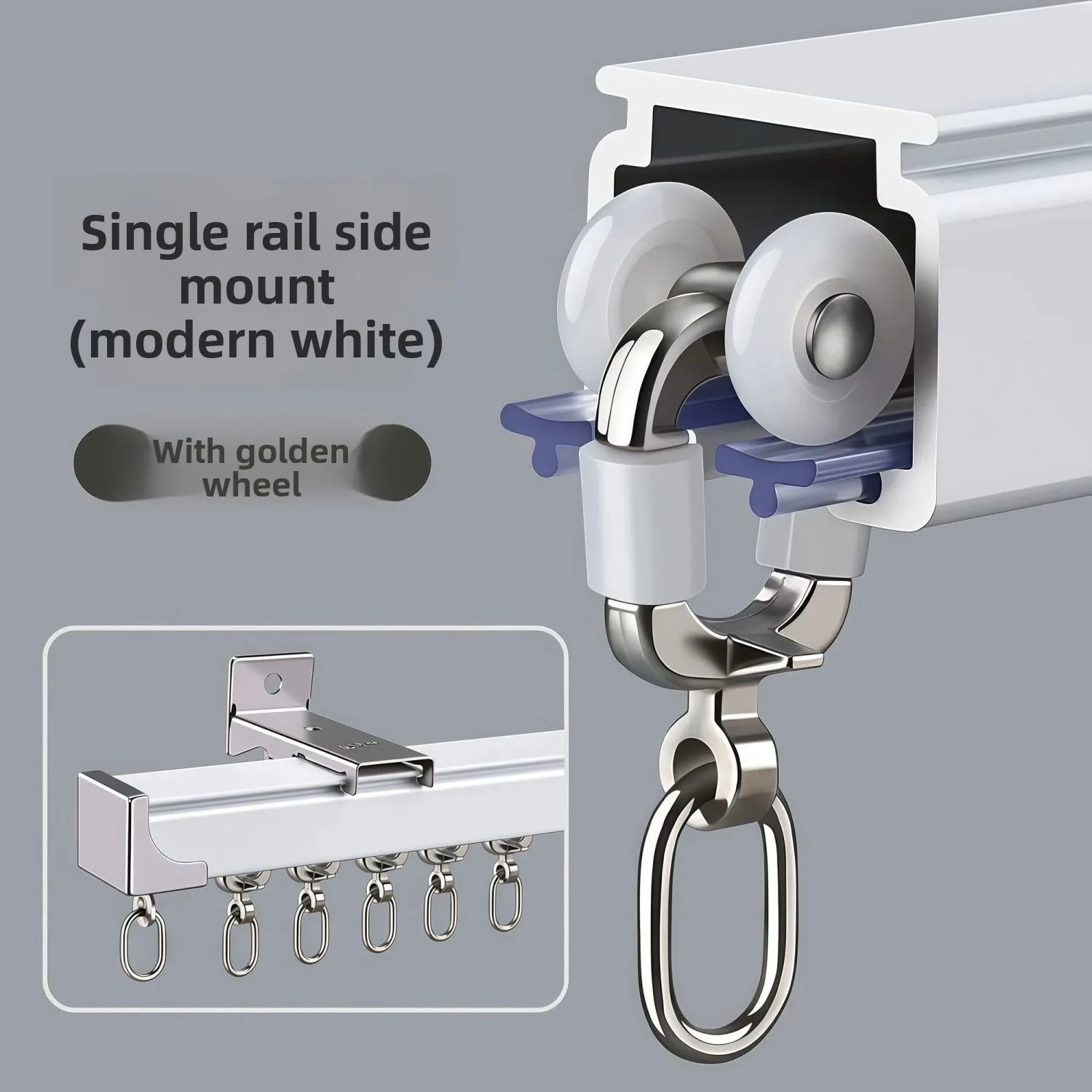 Curtain Track Ceiling Mount Aluminum - 두꺼운 커튼 트랙 싱글/더블 곡선형/직선형 천장