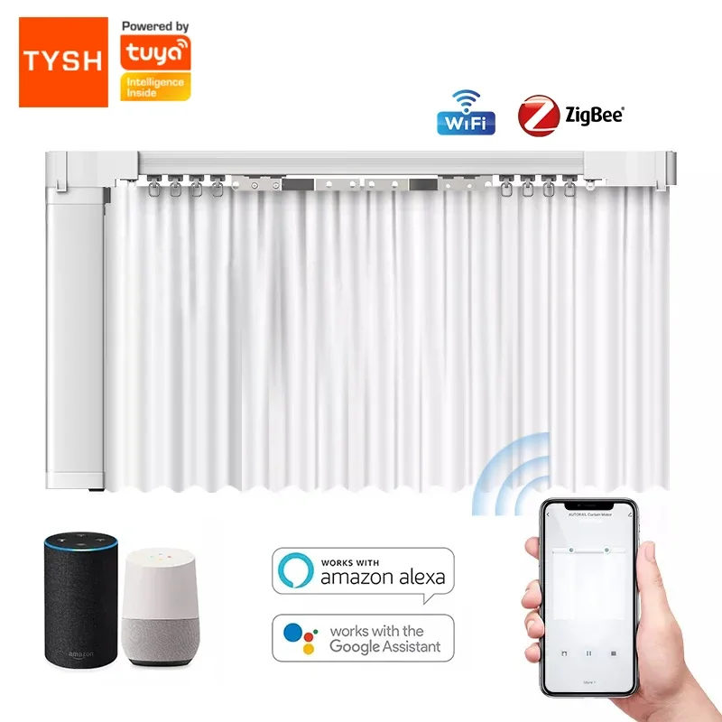 Motorized Curtain Track Wifi - TYSH 구글 알렉사 제어 자동 전동