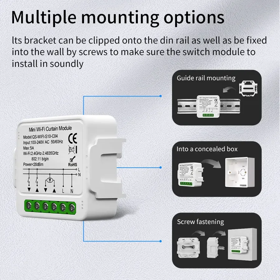 Smart Curtain Motor Tuya App - Tuya 스마트 지그비/WiFi 커튼 스위치 모듈