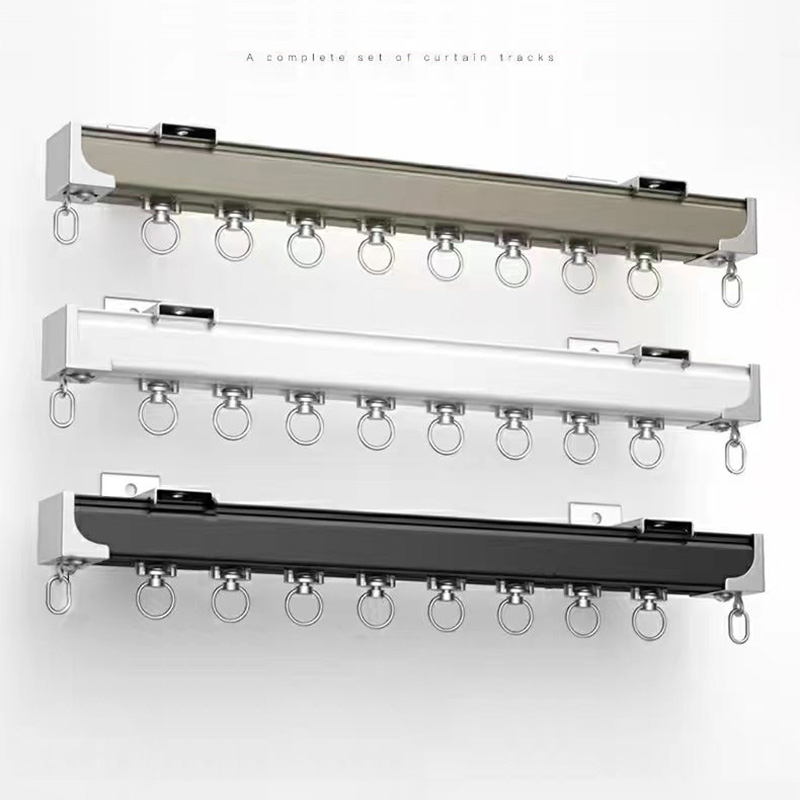Curtain Track Ceiling Mount Aluminum - 무소음 풀리 커튼 트랙 초강력 곡선형