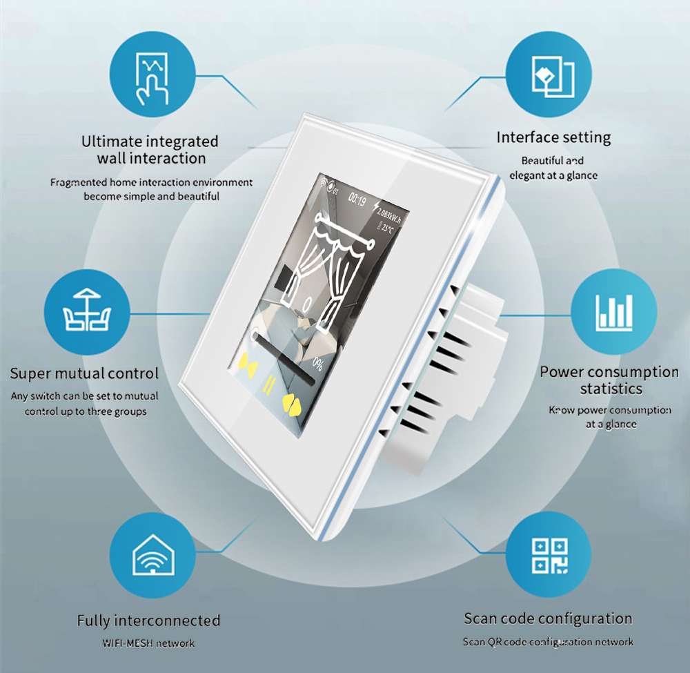LCD 와이파이 스마트 커튼 스위치, 전동 커튼 블라인 - Motorized Roller Blind Wifi 리뷰 및 가격
