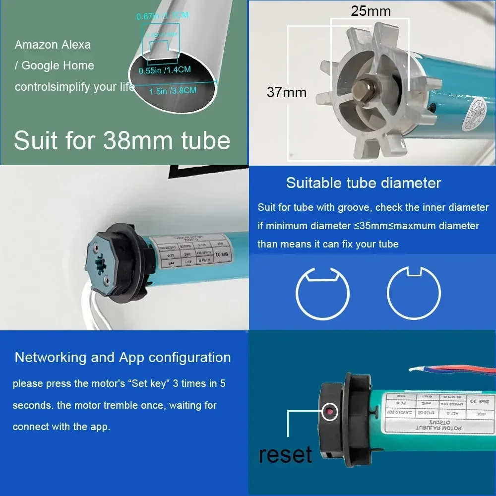 SZMYQ 25mm 2N 투야 스마트 커튼 롤러 드라이 - Smart Curtain Motor Tuya App 리뷰 및 가격