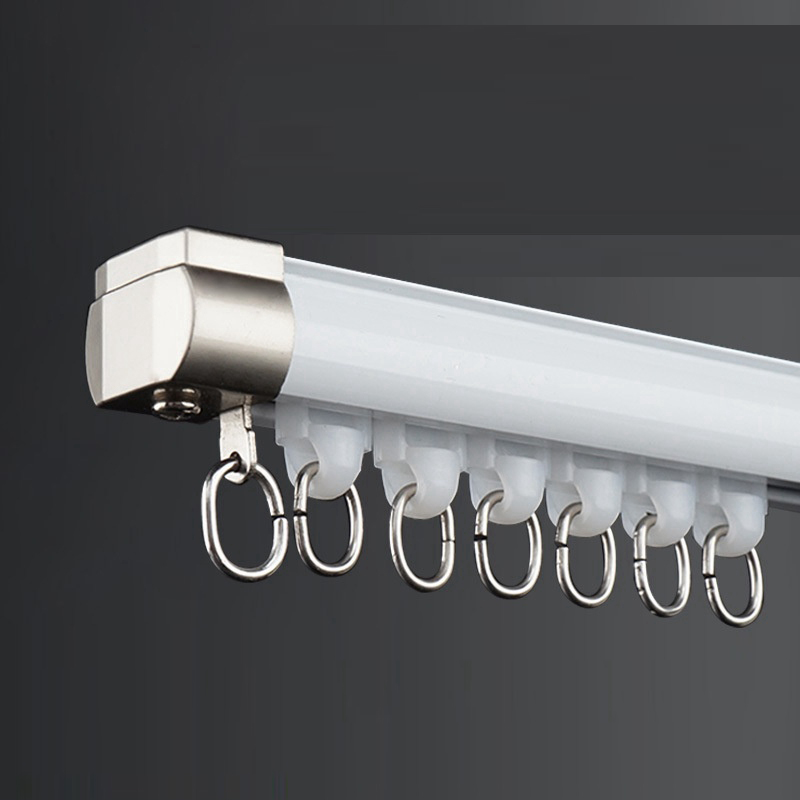 두꺼운 커튼 트랙 싱글 더블 로드, 곡선 직선 레일,  - Curtain Track Ceiling Mount Aluminum 리뷰 및 가격