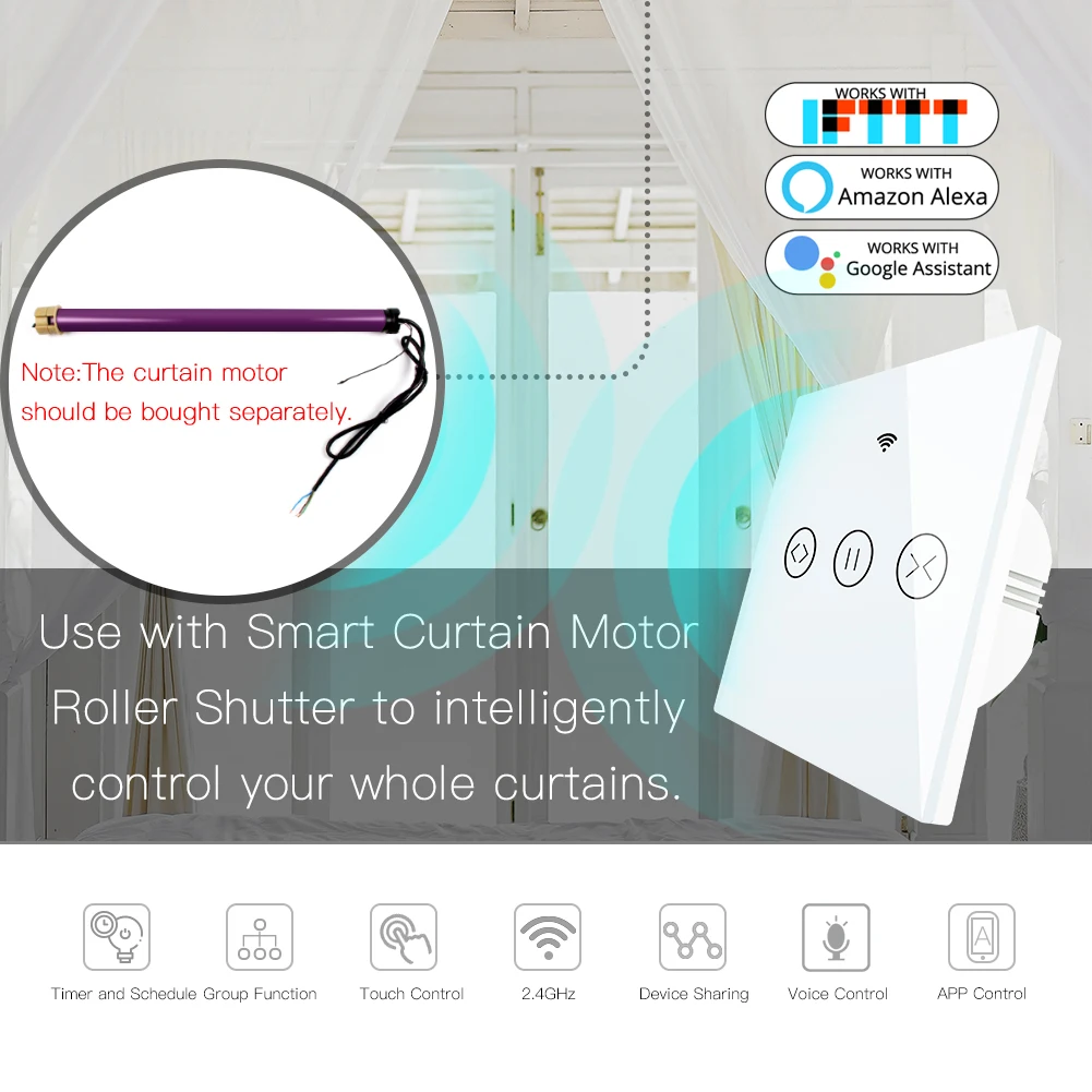전동 Tuya 커튼 롤러 셔터 용 MOES WiFi 스 - Motorized Curtain Track Wifi 리뷰 및 가격