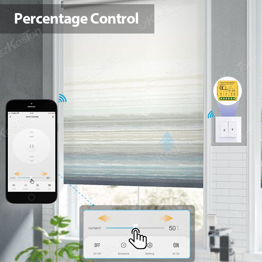 Tuya WiFi Zigbee3.0 스마트 커튼 스위치 - Smart Curtain Motor Tuya App 리뷰 및 가격