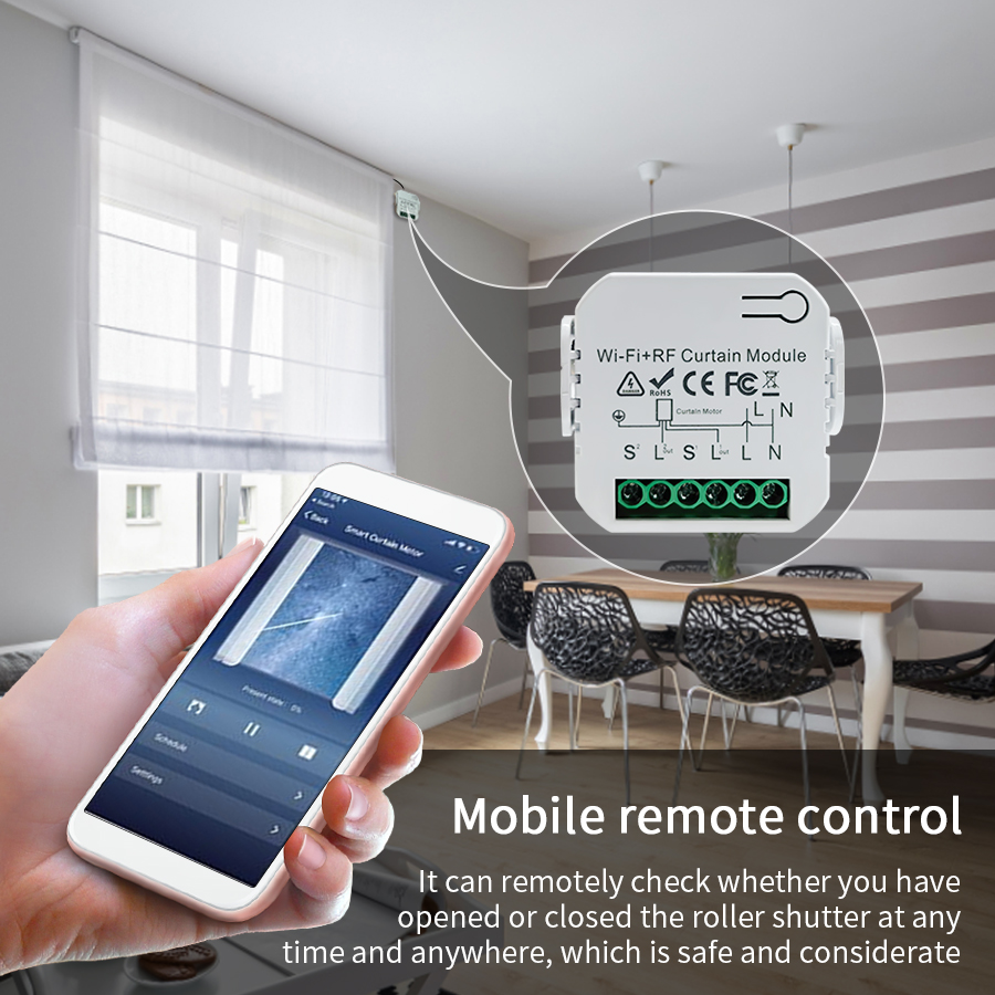 Tuya WiFi 스마트 커튼 스위치 롤러 블라인드 셔 - Smart Curtain Motor Tuya App 리뷰 및 가격