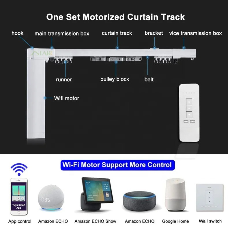 스마트 와이파이 원격 제어 커튼 스위치 특가 판매 전동 - Motorized Curtain Track Wifi 리뷰 및 가격