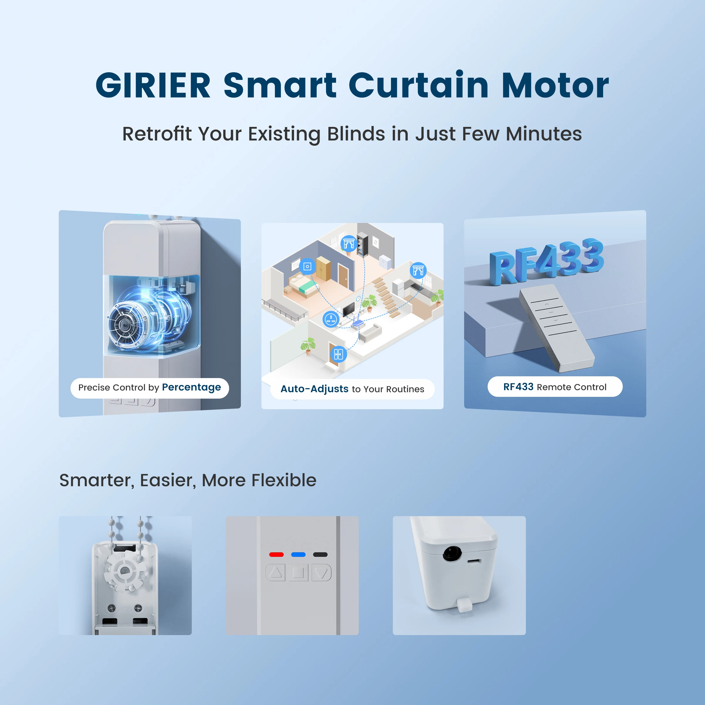 GIRIER 스마트 커튼 모터 WiFi RF433 전동 - Smart Curtain Motor Tuya App 리뷰 및 가격