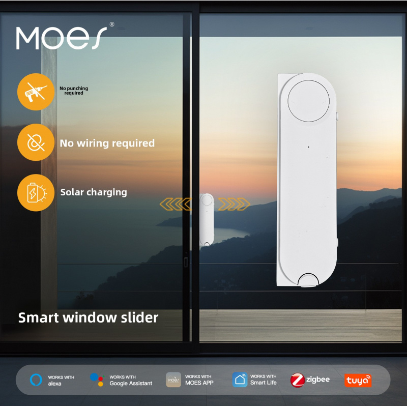 MOES 투야 지그비 스마트 슬라이딩 창문 푸셔 자동  - Curtain Motor With Remote Solar 리뷰 및 가격