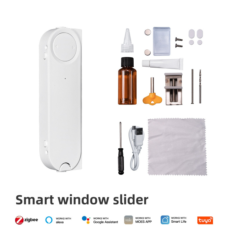 MOES 투야 지그비 스마트 슬라이딩 창문 푸셔 자동  - Curtain Motor With Remote Solar 리뷰 및 가격