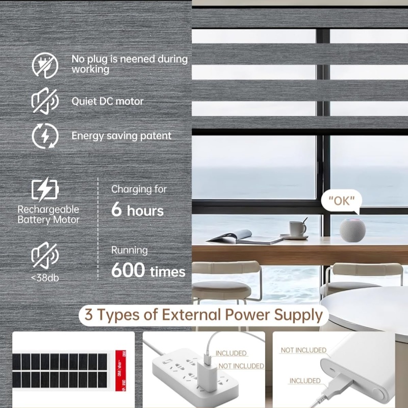고품질 100% 암막 이중 레이어 실내 블라인드 원단  - Motorized Vertical Blind 리뷰 및 가격