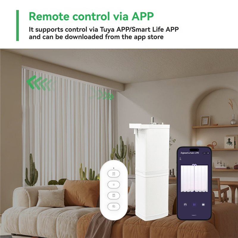 BHTS-Zigbee 커튼 모터, 배터리로 작동하는 전 - Smart Curtain Motor Tuya App 리뷰 및 가격