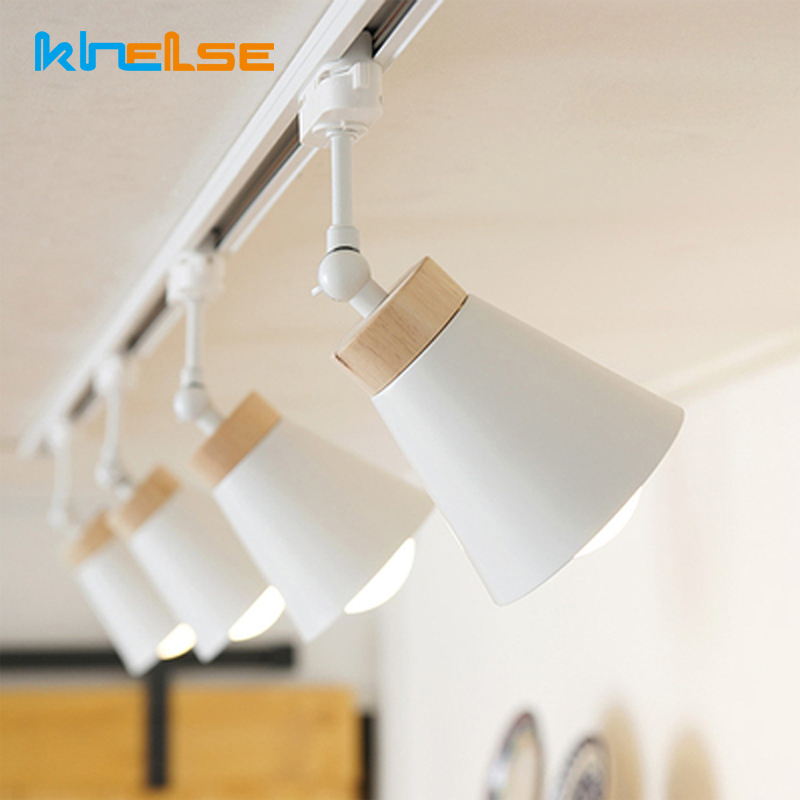 북유럽 LED 트랙 라이트 모던 E27 아이언 우드 천 - Curtain Track Ceiling Mount Aluminum 리뷰 및 가격
