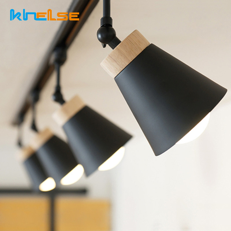 북유럽 LED 트랙 라이트 모던 E27 아이언 우드 천 - Curtain Track Ceiling Mount Aluminum 리뷰 및 가격