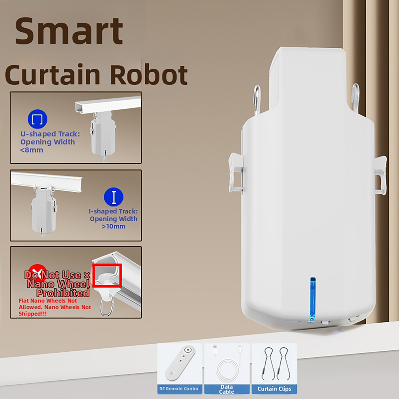 스마트 전동 커튼 로봇 트랙 모터 리모컨 홈 전동 드라 - Smart Curtain Robot Pusher 리뷰 및 가격