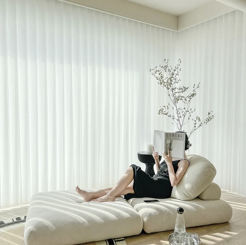 궁극의 조명 제어! 현대적인 디자인의 수직형 반투명 커 - Motorized Vertical Blind 리뷰 및 가격