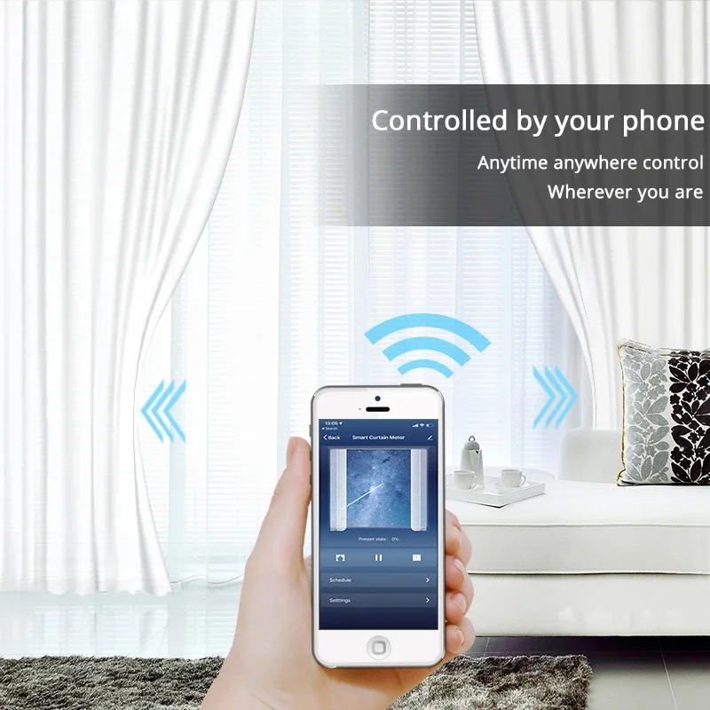 맞춤형 와이파이 스마트 자동 커튼 제어 시스템 스마트  - Motorized Curtain Track Wifi 리뷰 및 가격