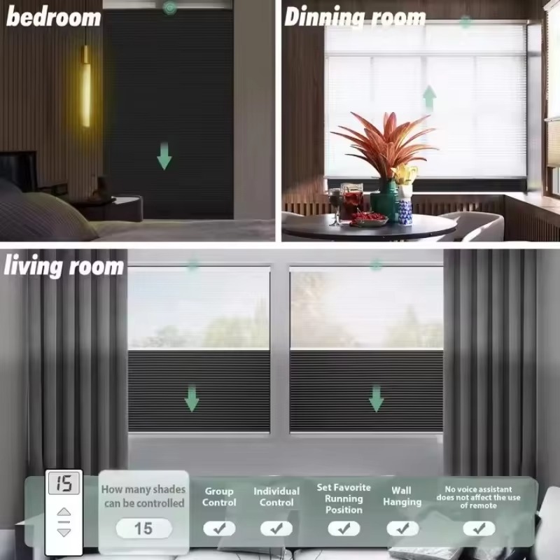 무선 모터 작동식, 낮과 밤 모두 사용 가능한 벌집형  - Motorized Vertical Blind 리뷰 및 가격