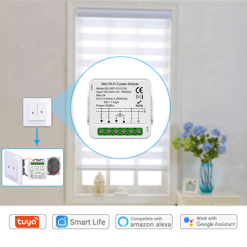 Tuya WiFi Zigbee 스마트 커튼 스위치 모듈 - Motorized Roller Blind Wifi 리뷰 및 가격